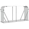 WGYHOME Firewood Rack, Galvanized Steel, Silver, 180 x 45 x 100 cm, Weather-Resistant, with Wall Mounting view 1
