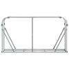 WGYHOME Firewood Rack, Galvanized Steel, Silver, 180 x 45 x 100 cm, Weather-Resistant, with Wall Mounting view 2