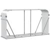 WGYHOME Firewood Rack, Galvanized Steel, Silver, 180 x 45 x 100 cm, Weather-Resistant, with Wall Mounting view 4