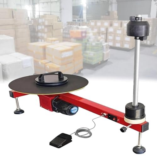 Electric Stretch Film Dispenser for Pallet Wrapping, 40 cm Turntable, Carton Packaging Machine for Small Businesses, Packaging and Shipping