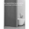 Foldable Shower Curtain Without Drilling, Mold-Resistant, Waterproof/Washable, Durable, Easy to Remove, Gray, W140 × H180 cm view 2