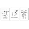 Cunegra 3-Piece Funny Bathroom Art view 1