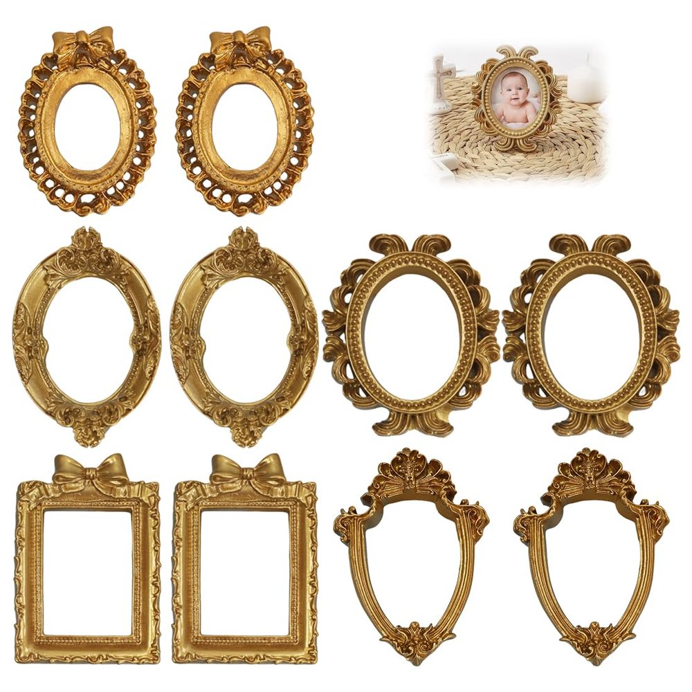 MOLZINY 10-Piece Vintage Picture Frame Set