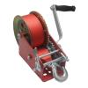 Manual Cable Winch 1,360.8 kg Heavy-Duty Hand Winch, Red Powder-Coated and Galvanized, with Nylon Rope view 2