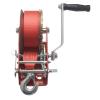 Manual Cable Winch 1,360.8 kg Heavy-Duty Hand Winch, Red Powder-Coated and Galvanized, with Nylon Rope view 3