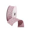 Cake Packaging Ribbon, 3D Pleated Flowers, Dark Purple, 40 mm x 20 Yards view 1