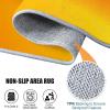 Minimalist Color-Block Washable Round Rug, 150 cm, Orange, Non-Slip view 4