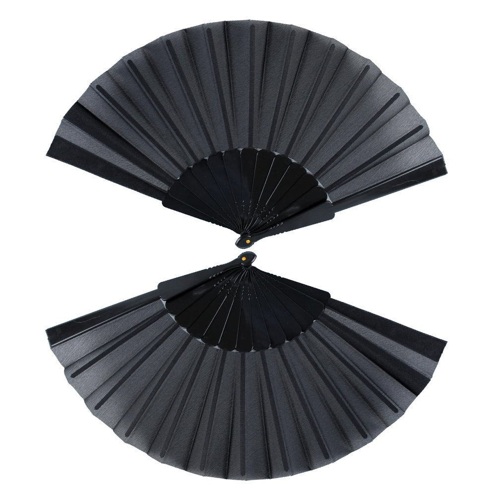 2 Pack Black Folding Fans