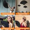 2 Pack Black Folding Fans view 4