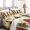 Traditional Children's Retro African Comforter, 200 x 200 cm, 4 Seasons, Brown, with 2 Pillowcases view 3