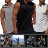 YUEYASHUX Quick-Dry Loose Hooded Sports Vest (XL) view 2