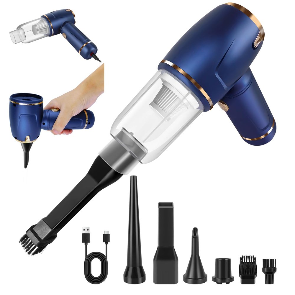 2-in-1 Cordless Electric Air Duster & Vacuum for Computer Cleaning