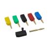 wanglan 5-Piece 2 mm Stackable Banana Plug Socket, Male/Female, Insulated Terminal Block (Type-6, Red) view 4