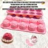 Silicone Chocolate Molds, 10-Cavity Rose Flower Shape view 3
