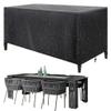ZDLLDZ Waterproof Outdoor Table Cover, 370 x 275 x 40 cm, Black 420D Oxford Fabric view 1