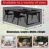ZDLLDZ Waterproof Outdoor Table Cover, 370 x 275 x 40 cm, Black 420D Oxford Fabric view 2