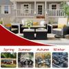 ZDLLDZ Waterproof Outdoor Table Cover, 370 x 275 x 40 cm, Black 420D Oxford Fabric view 3