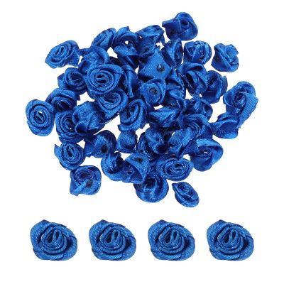 QUARKZMAN 0.6" Satin Rose Ribbons - 50 Pack