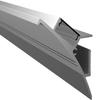 ledomec 2 m WALLE-15 LED Aluminum Wall Profile for Indirect Plaster-In Lighting, with Milky Cover view 1