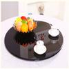 Round Black Tempered-Glass Kitchen Dining Tabletop, 8 mm, 17–40 in (98 cm/39 in) view 2