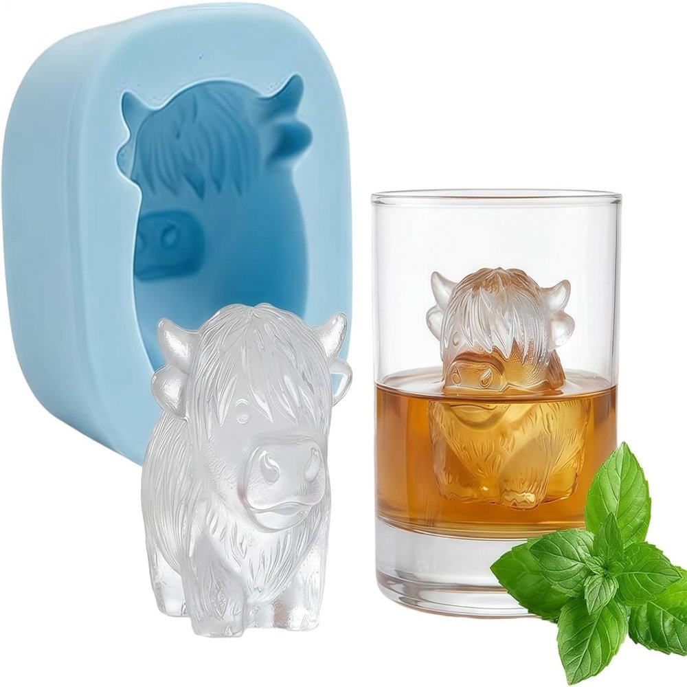 Cute 3D Highland Cow Ice Cube Tray