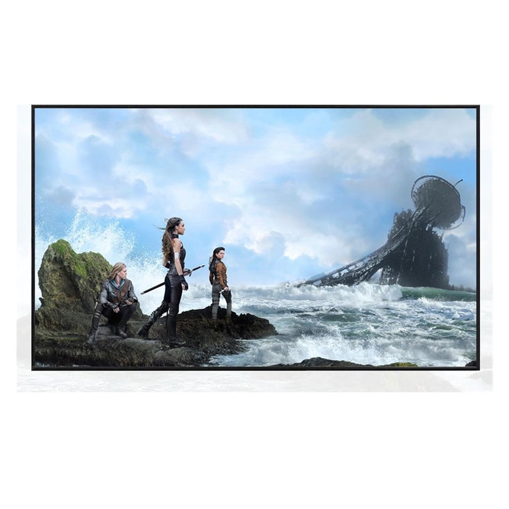 ZXZZAS 84-Inch Portable Projector Screen, Reflective Fabric