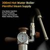 RKXKJ Home Steam Milk Frother, 300 mL Tank, Pressure Gauge, 12 Bar, for Induction, Ceramic, Gas & Open-Flame Stovetops view 4