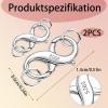2 Pack Silver Chain Clasps view 2