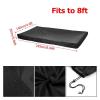 8-Foot Pool Table Cover with Drawstring, Waterproof, Black view 2