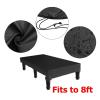 8-Foot Pool Table Cover with Drawstring, Waterproof, Black view 3