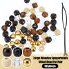 60 Wooden Hair Beads for Dreadlocks view 3