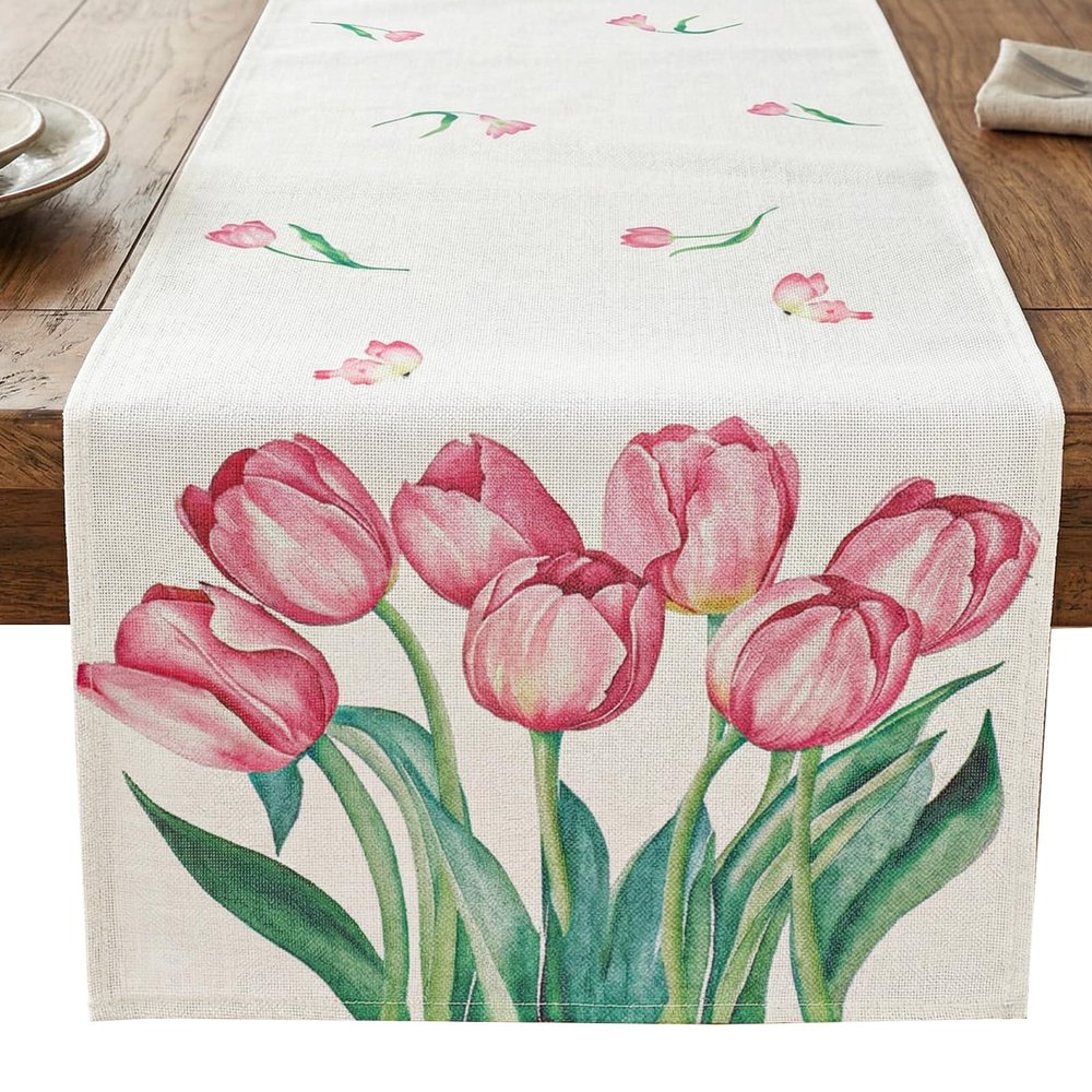 Amabro Rosa Tulip Spring Table Runner