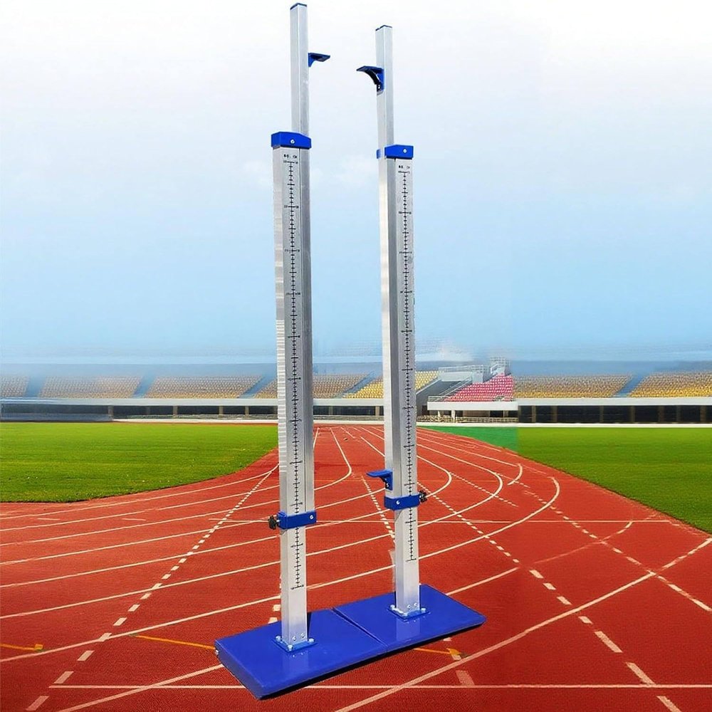 Adjustable High Jump Standards for Track and Field Competitions, Mobile Measuring Stand for Professional and School Use