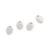 Vintageparts Stainless Steel Engraving Blanks, Oval, 9x6 mm, 4 pcs view 1