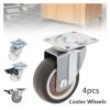 4-Pack 2-Inch Universal Silent Casters with Brakes view 2