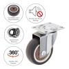 4-Pack 2-Inch Universal Silent Casters with Brakes view 4
