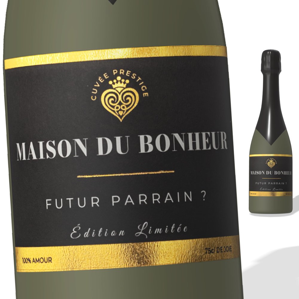 FunFest - Champagne Label - Futur Parrain? - Black & Gold