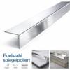 Stainless Steel Angle Profile V2A 1.4301, One-Sided Mirror-Polished, 1.0 mm, 2000 mm, 30 x 25 mm view 2