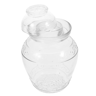CHICAMPERA 2.5-Liter Glass Fermentation Jar with Airtight Lid for Korean Kimchi and Chinese Vegetable Fermentation