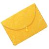 Kichvoe Buddhist Fabric Storage Pouch, Smooth Yellow Brocade Jewelry Organizer Gift for Outdoor Use view 1
