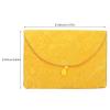 Kichvoe Buddhist Fabric Storage Pouch, Smooth Yellow Brocade Jewelry Organizer Gift for Outdoor Use view 2
