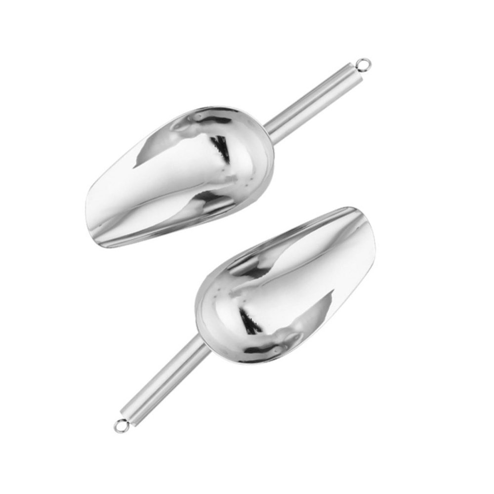 Kaeltsyn 2-Piece Multipurpose Stainless Steel Scoops with Ergonomic Handles