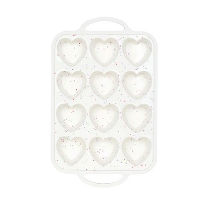 Introti Silicone Heart Cake Mold with Stainless Steel Frame