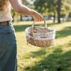 RUITOTP Small Handwoven Wicker Basket – Artificial Flower and Gift Basket view 3