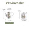 Ceramic Milk and Sugar Set with Tray, Pink view 2