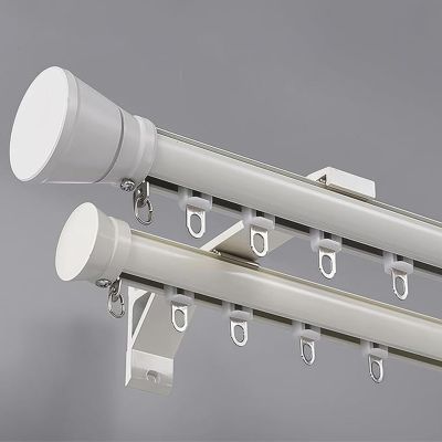 2-Track Double Curtain Track, White, 5.1 m (16.7 ft)