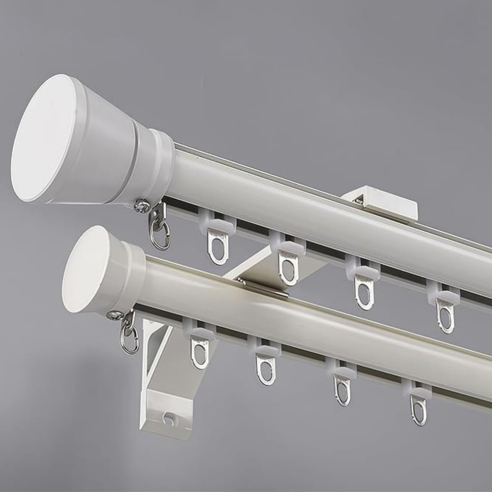 2-Track Double Curtain Track, White, 5.1 m (16.7 ft)