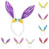 1-Piece Sequin Bunny Ears Headband, White view 3