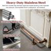 Black Stainless Steel Bar Footrest System with 8.3 ft (253 cm) Tube view 3