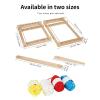 Greabuy Educational Knitting Tool Set with Wooden Frame and 4-Color Cotton Yarn view 4